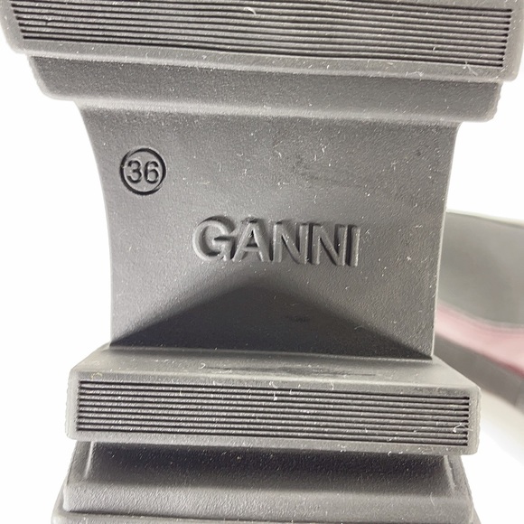 Ganni Cleated Leather Mid Chelsea Boots - Picture 7 of 10